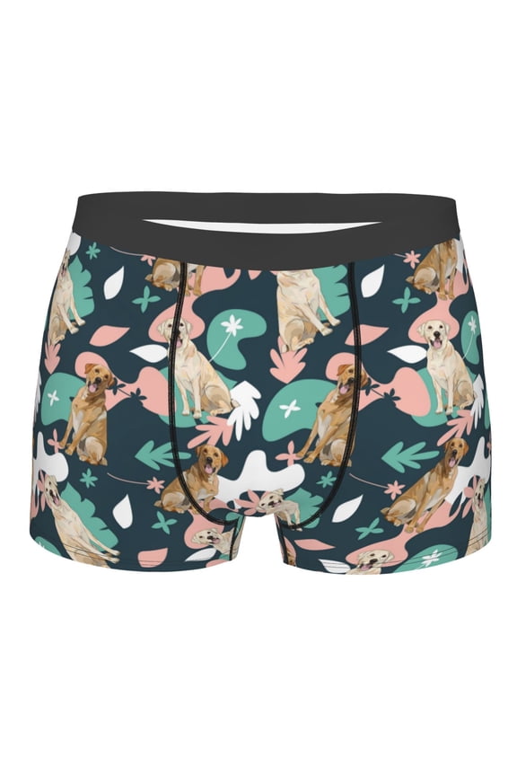 Labrador Retriever Dog Print Mens Underwear - Boxers for Men, Classic Briefs for Men