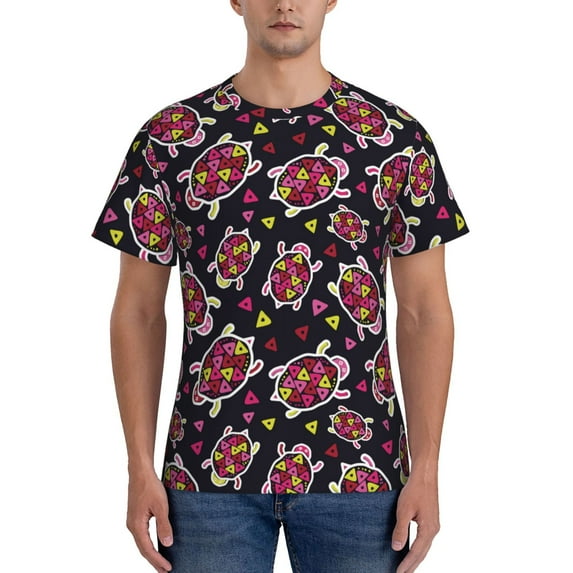 Naloa Ladybug Men's T-Shirt Sport T-shirt Men's Basic Tee Casual Men's Shirt, Round Neck, Short Sleeves - X-Large