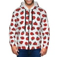 thumbnail image 1 of Naloa Ladybug On Blue Stripes Men’s Hoodies, Zip up Hoodie, Sweatshirts,Hoodies for Men Sizes S-3XL-XX-Large, 1 of 5