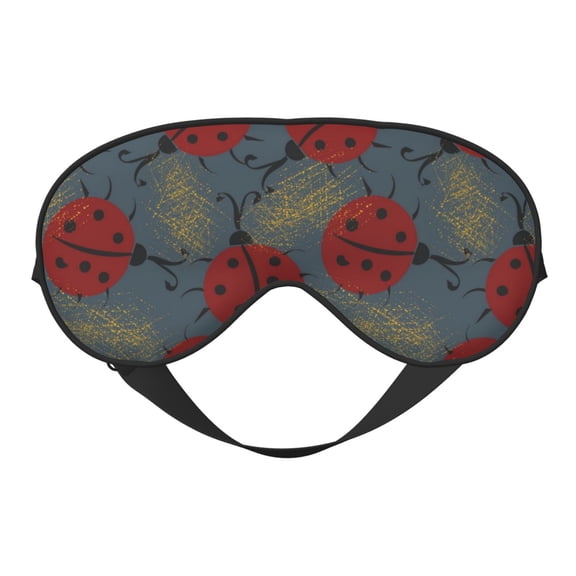 Naloa Ladybug Print Sleep Mask for Sleeper, Light Blocking Sleeping Eye Mask for Women Men, Eye Shade with Adjustable Strap for Travel, Nap,Meditation