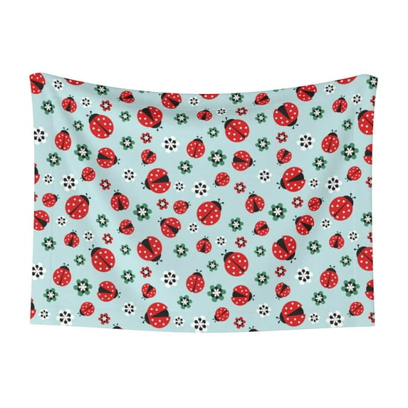 Naloa Ladybugs And Flowers 1 Dog Blanket, 3 Sizes Cat Blanket for Indoor Cats Large Medium Small Dog Gifts-Small