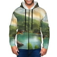 thumbnail image 1 of Naloa Lake Forest Dinosaur Men’s Hoodies, Zip up Hoodie, Sweatshirts,Hoodies for Men Sizes S-3XL-Medium, 1 of 5