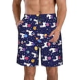 thumbnail image 1 of Naloa Lama in Space Men's Beach Shorts, Surfing shorts, Swim trunks, Quick Dry Swim Trunks for Surfing Beach Fun - Medium, 1 of 9