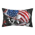 thumbnail image 1 of Naloa Largemouth Bass Fish in USA Pillowcase, Throw Pillowcase, Wrinkle-Free, Stain-Resistant with Hidden Zipper for Bedroom Sofa - 14"x20", 1 of 9