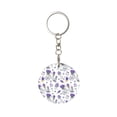 thumbnail image 1 of Naloa Lavender Bicycle Print Round Keychain Keychain Key Ring, Key Tag, Key Chain Bulk for Gift Accessories (Round), 1 of 7