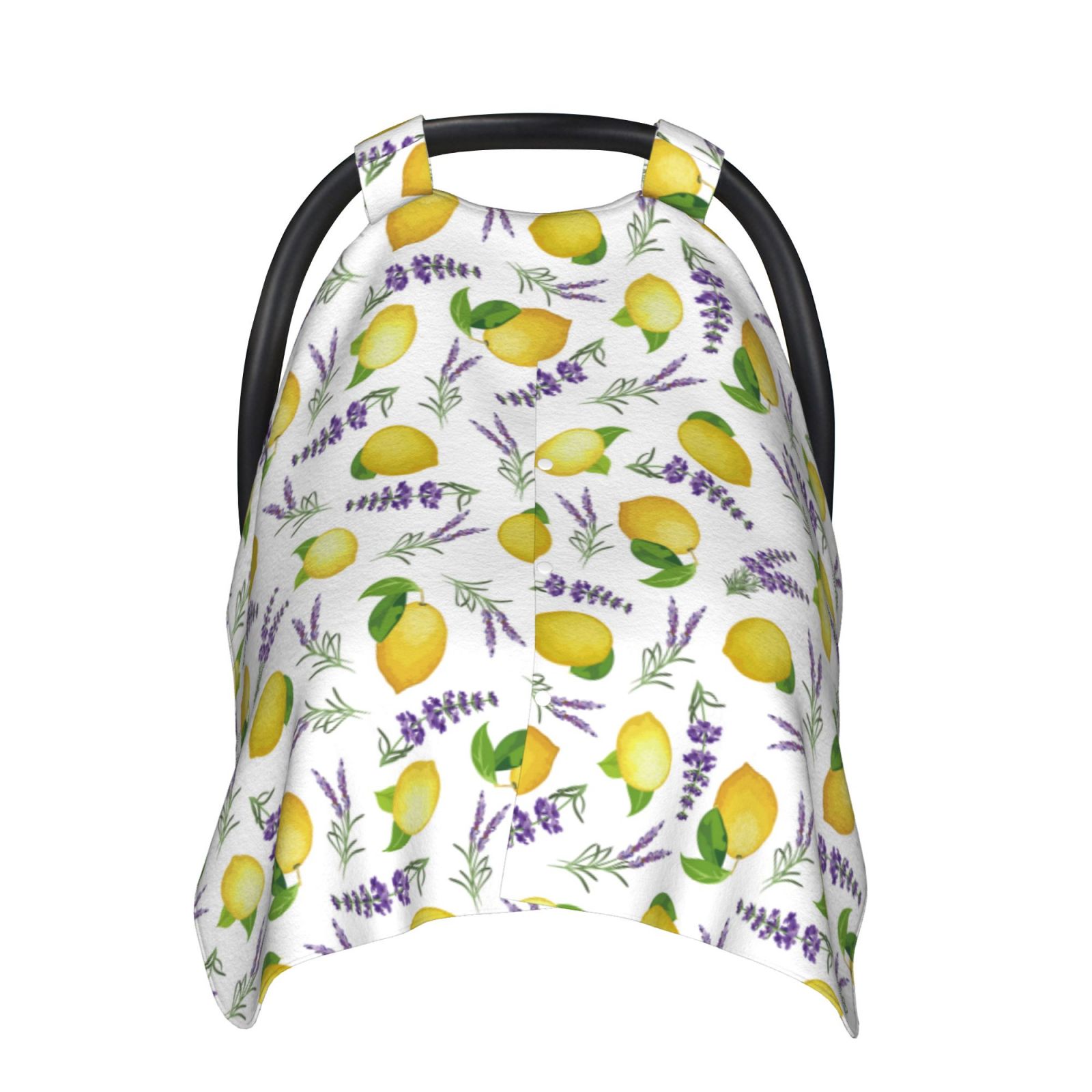 Naloa Lavender Flowers Baby Car Seat Cover, Breathable Baby Carrier Cover, Multiuse Baby Carrier Cover & Nursing Breastfeeding Cover