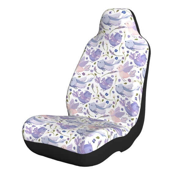 Naloa Lavender Flowers Car Seat Covers 2PCs Front Car Seat Covers Universal fit for Most Cars SUVs and Trucks - 2 PCS