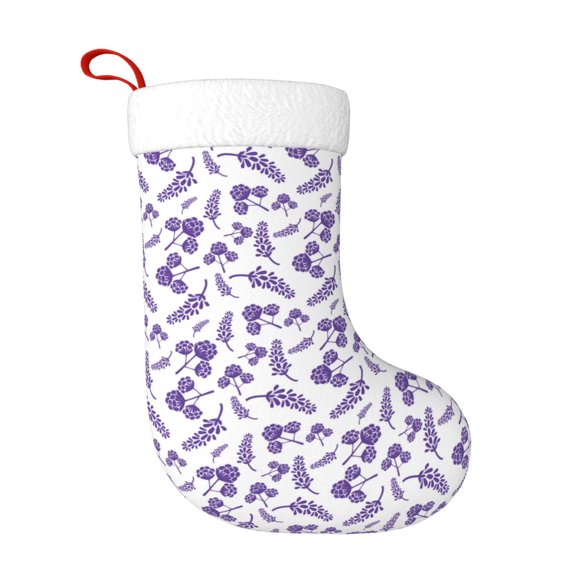 Naloa Lavender Flowers Christmas Stockings Decorations, Xmas Ornaments, DIY Personalized Farmhouse Decor for Home Family Party Tree