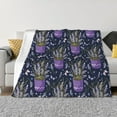 thumbnail image 1 of Naloa Lavender Flowers Flannel Blankets - Thick and Warm Blanket for Winter, Soft Fuzzy Plush King Blanket for All Seasons50"x40", 1 of 6