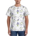thumbnail image 1 of Naloa Lavender Flowers Men's T-Shirt Sport T-shirt Men's Basic Tee Casual Men's Shirt, Round Neck, Short Sleeves - XX-Large, 1 of 5