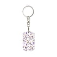 thumbnail image 1 of Naloa Lavender Flowers Print Keyfob with Split Key Ring and Print Labels, Key Labels Key Chain Tags, Luggage Tags, Car Key Chain Ring Keyfob Gift, 1 of 7