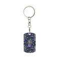 thumbnail image 1 of Naloa Lavender Flowers Print Keyfob with Split Key Ring and Print Labels, Key Labels Key Chain Tags, Luggage Tags, Car Key Chain Ring Keyfob Gift, 1 of 1