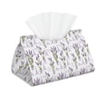 thumbnail image 1 of Naloa Lavender Flowers Print Leather Tissue Box Cover Rectangle | Long Tissue Box Cover | Tissue Box Holder | Tissue Holder for Bathroom, 1 of 9