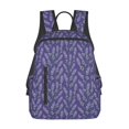 thumbnail image 1 of Naloa Lavender Flowers Print Lightweight DayBackpack Suitable for school, work, shopping, travel, etc., 1 of 5