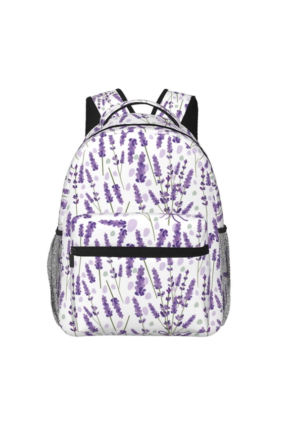 Lavender Flowers Print Solid Color Tie Formal Necktie for MenSuitable for business, daily life, work