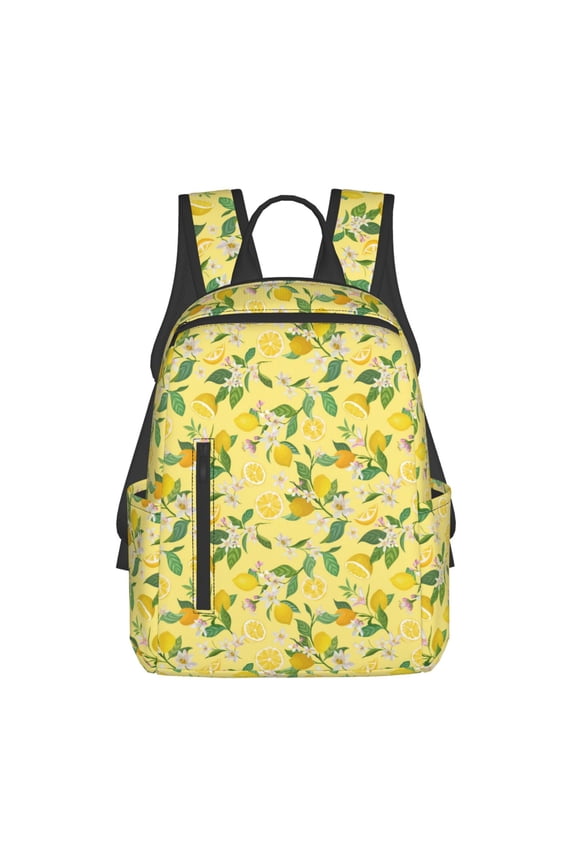 Lemon (2) Print Lightweight DayBackpack Suitable for school, work, shopping, travel, etc.