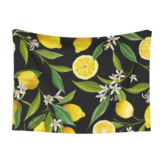 Naloa Lemon Fruits Flowers Leaves Dog Blanket, 3 Sizes Cat Blanket for Indoor Cats Large Medium Small Dog Gifts-Medium