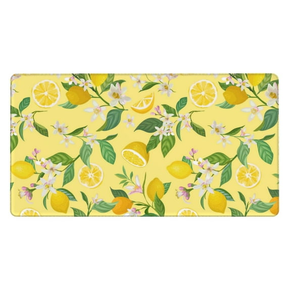 Naloa Lemon Gaming Mouse Pad Large Mouse Mat Long Extended Desk Pad Non-Slip Rubber Mice Pads Stitched Edges Thin Pad (16x29.5 Inch)