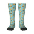 thumbnail image 1 of Naloa Lemon Ice Cream Thigh High Socks Extra Long Stretchy Sock Women Over Knee High Opaque Stocking Daily Wear, 1 of 6