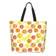 thumbnail image 1 of Naloa Lemon Orange Tote Bag for Women Large Capacity Shoulder Bag for College Work Travel Shopping, 1 of 8