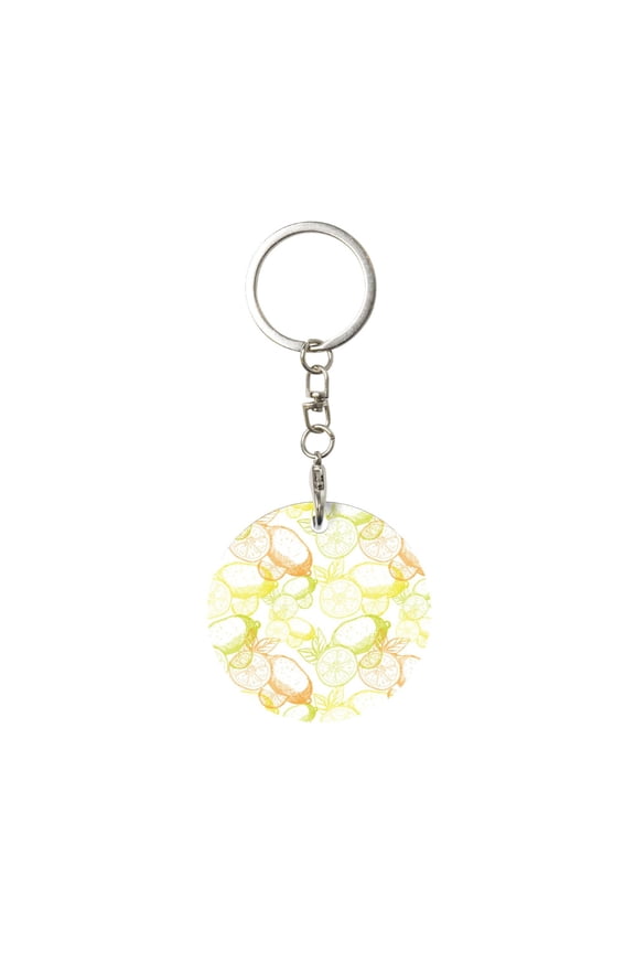 Lemon Potatoes Print Round Keychain Keychain Key Ring, Key Tag, Key Chain Bulk for Gift Accessories (Round)