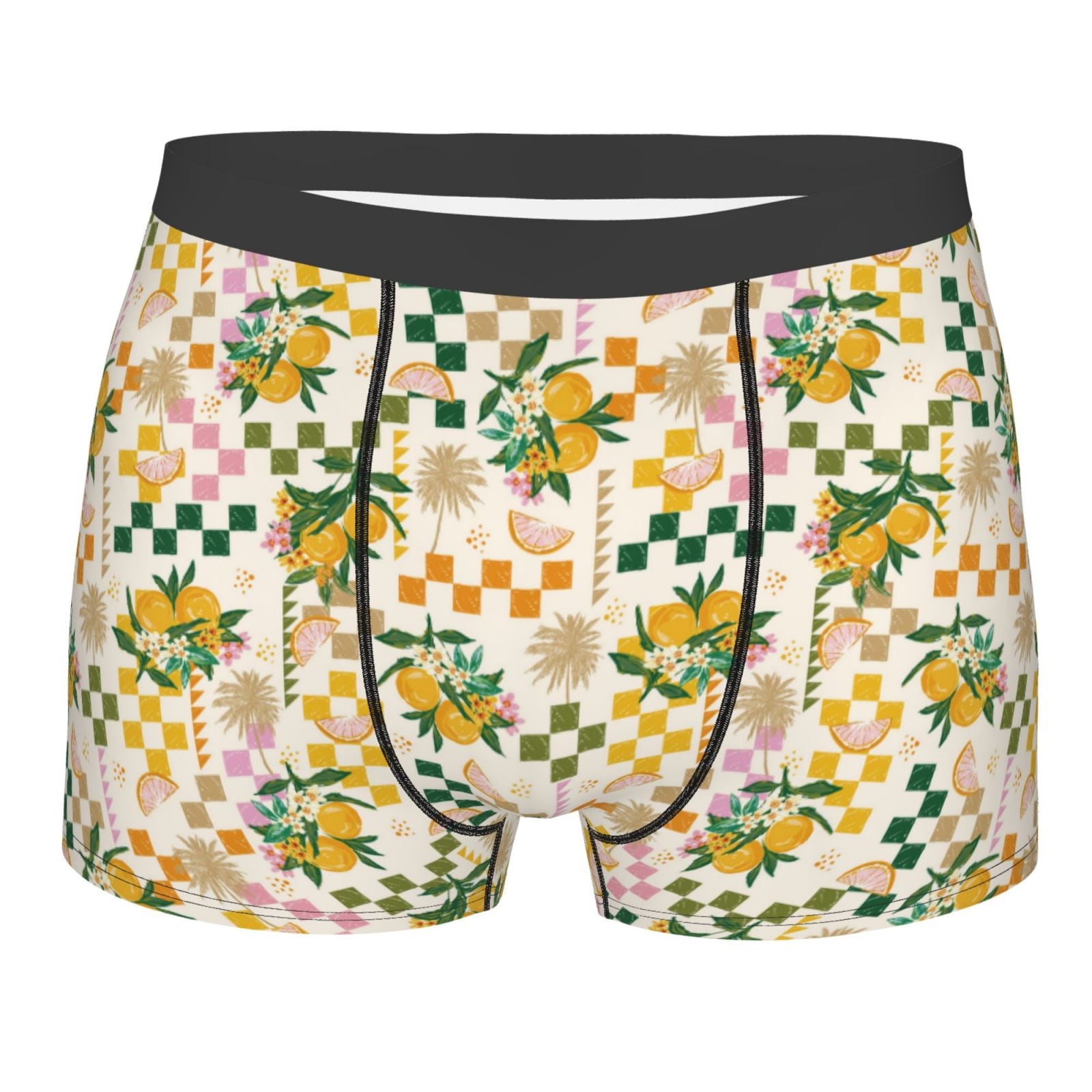 Naloa Lemon Print Mens Underwear - Boxers for Men, Classic Briefs for ...