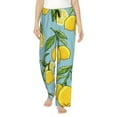 thumbnail image 1 of Naloa Lemon Print Women’s Ultra-Soft Comfy Pajama Lounge Pants with Pockets & Drawstring, 1 of 8
