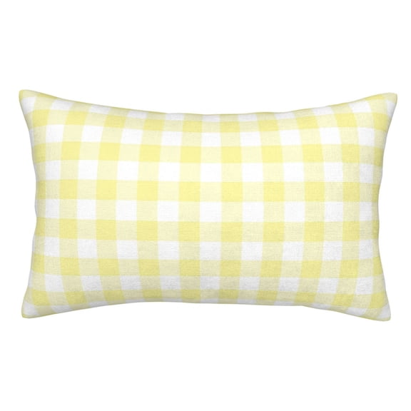 Naloa Lemon Yellow Checkboard Pillow Covers, Throw Pillow Case Cushion Covers,Cushion for Bedroom,Couch,Home-