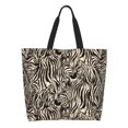 thumbnail image 1 of Naloa Leopard And Zebra1 Tote Bag for Women Large Capacity Shoulder Bag for College Work Travel Shopping, 1 of 8