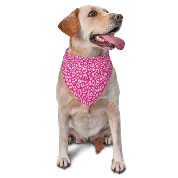 Naloa Leopard Dog Bandanas 1PC Washable Triangle Dog Scarfs Premium Durable Fabric, for Small Medium Large Dogs and Cats