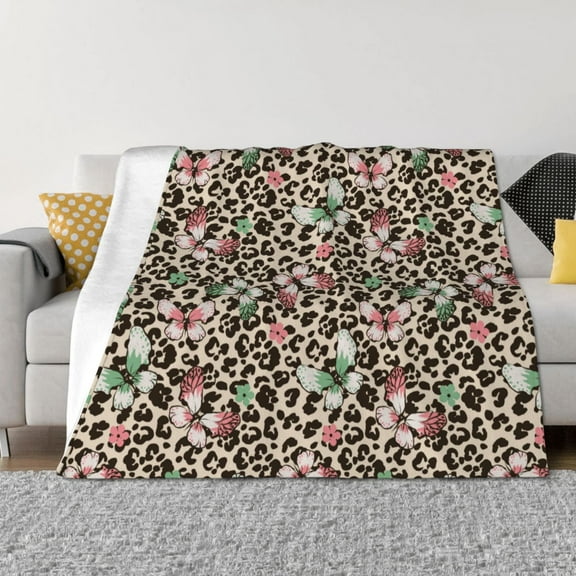 Naloa Leopard Dots Flannel Blankets - Thick and Warm Blanket for Winter, Soft Fuzzy Plush King Blanket for All Seasons80"x60"