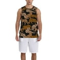thumbnail image 1 of Naloa Leopard Print Basketball Jersey Reversible Men's Mesh Athletic Sports Shirts Training Practice S-4XLXX-Large, 1 of 6