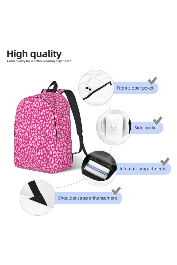 Leopard Print Durable Canvas College Rucksack,Laptop Excursion Backpack,Travel Notebook School Backpack,Bookbag For Men Women