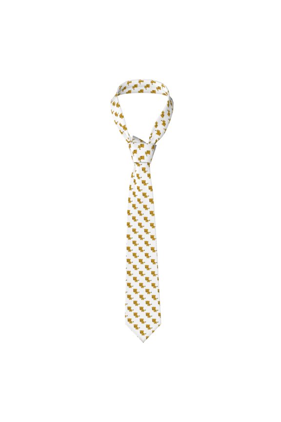 Leopard Print Print Solid Color Tie Formal Necktie for MenSuitable for business, daily life, work