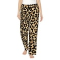 thumbnail image 1 of Naloa Leopard Print Print Women’s Ultra-Soft Comfy Pajama Lounge Pants with Pockets & Drawstring, 1 of 8