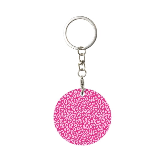 Naloa Leopard Print Round Keychain Keychain Key Ring, Key Tag, Key Chain Bulk for Gift Accessories (Round)