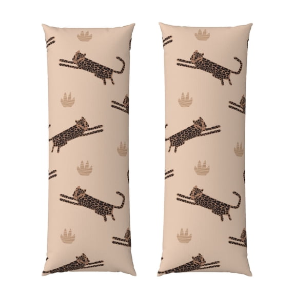 Naloa Leopard Print Super Soft 20x60 Body Pillow Case,Long Side Hidden Zipper(PILLOWS ARE NOT INCLUDED)