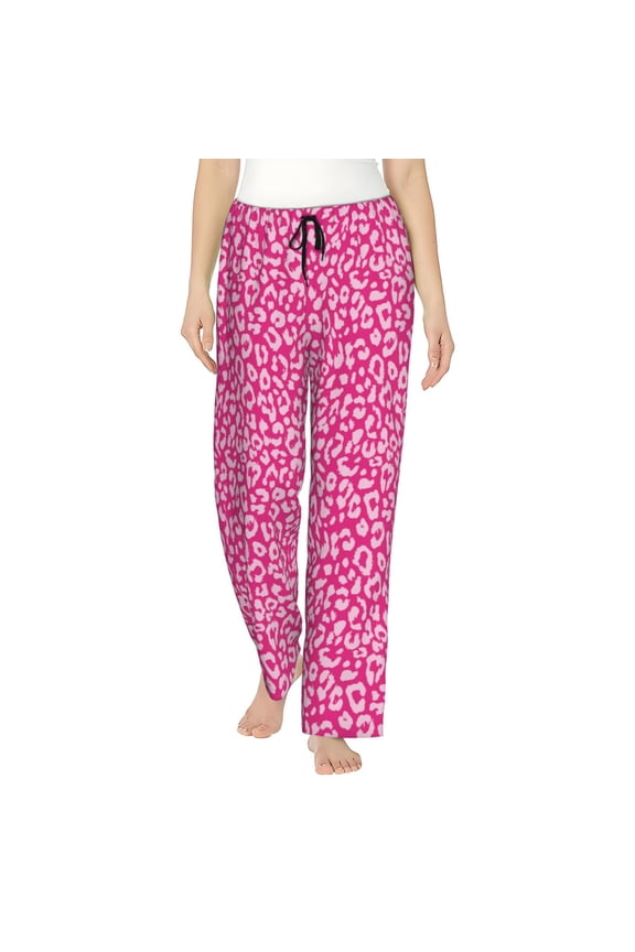 Leopard Print Women’s Ultra-Soft Comfy Pajama Lounge Pants with Pockets & Drawstring