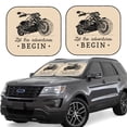 thumbnail image 1 of Naloa Let The Adventure Begin Print 2-Piece Windshield Sunshade,Foldable Car Front Window Sun Shades,for Most Sedans SUV Truck-Large, 1 of 6