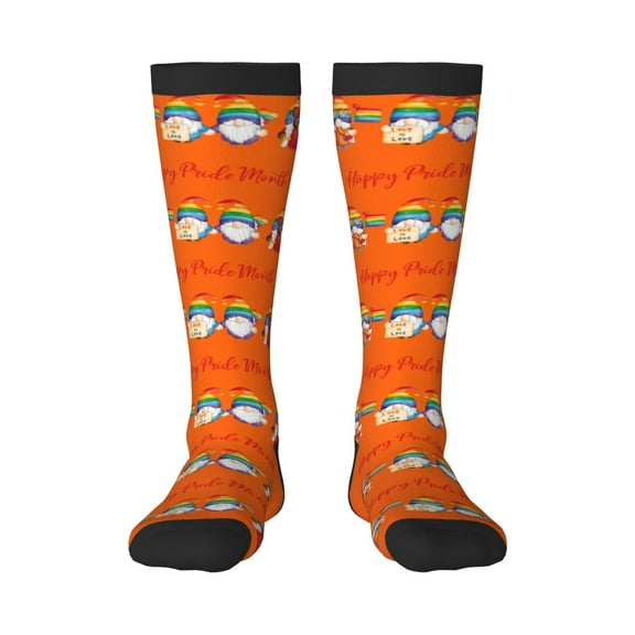 Naloa Lgbt Gnome Thigh High Socks Extra Long Stretchy Sock Women Over Knee High Opaque Stocking Daily Wear