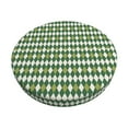 thumbnail image 1 of Naloa Light Green Squares Round Bar Stool Cushion Cover 12-14 inch, Fits Kitchen, Office, Restaurant Chairs - 14 inch, 1 of 7