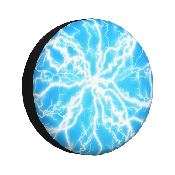 Naloa Light blue flash Tire Cover Wheel Protectors Tyre Covers Weatherproof Wheel Covers Universal Fit for Trailer Rv SUV Truck Camper Travel Trailers-15 inch