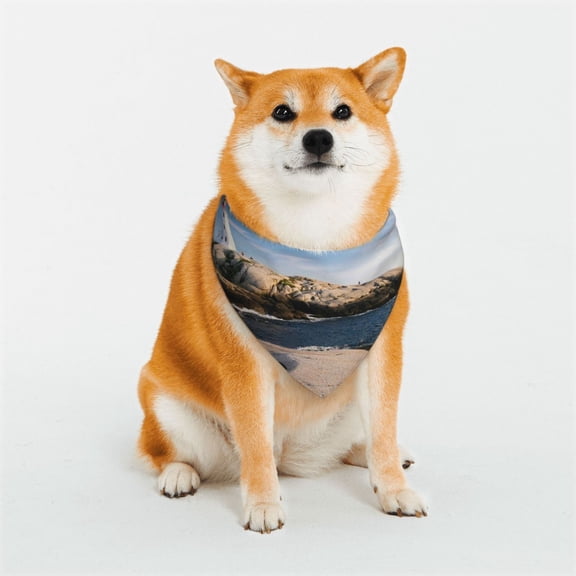 Naloa Lighthouse Dog Bandana Large and Small-Dog Scarf Bib Handkerchief Accessories for Dogs and Cats(S-L)-Medium