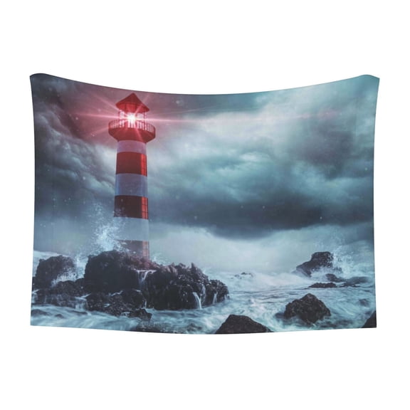 Naloa Lighthouse in a Stormy Sea Dog Blanket, 3 Sizes Cat Blanket for Indoor Cats Large Medium Small Dog Gifts-Medium