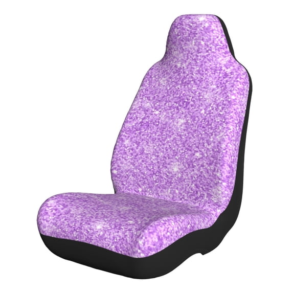 Naloa Lilac Glittering Car Seat Covers 2PCs Front Car Seat Covers Universal fit for Most Cars SUVs and Trucks - 1
