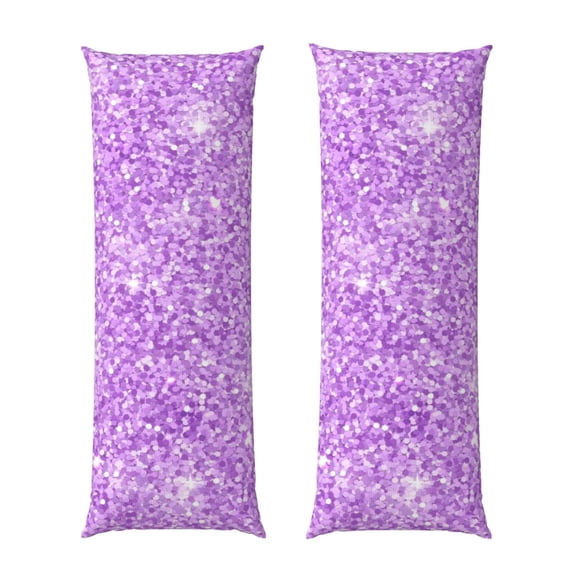 Naloa Lilac Glittering Super Soft 20x60 Body Pillow Case,Long Side Hidden Zipper(PILLOWS ARE NOT INCLUDED)