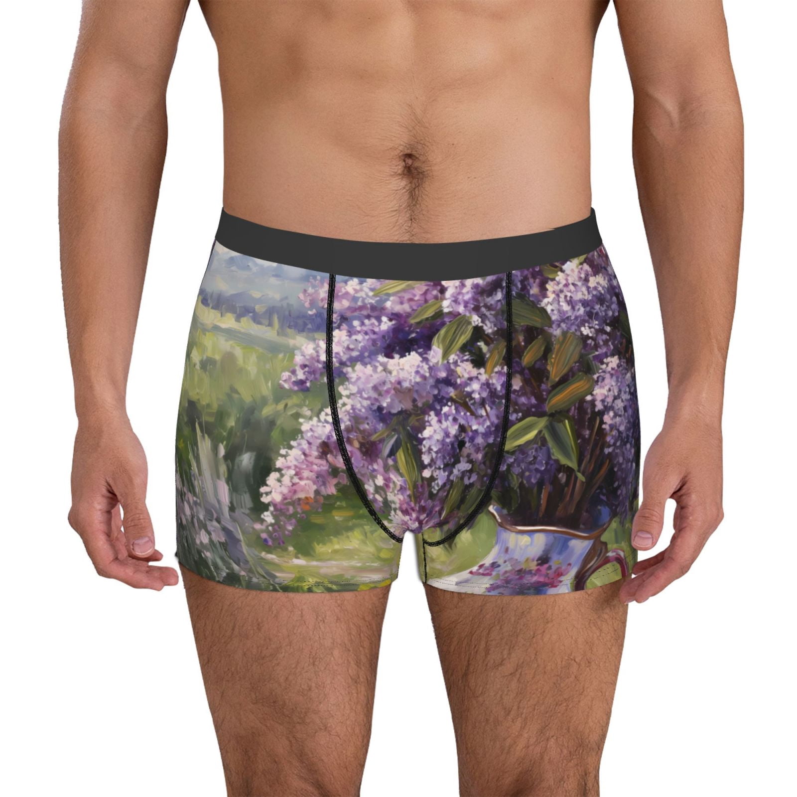 Naloa Lilacs Teapot Scenic Painting Mens Underwear - Boxers for Men ...