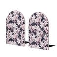thumbnail image 1 of Naloa Lilies Flowers 2 Pcs Bookend Large Capacity Office Book Ends for Home Office Library School Study Decoration, 1 of 8