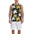 thumbnail image 1 of Naloa Lilies Flowers Basketball Jersey Reversible Men's Mesh Athletic Sports Shirts Training Practice S-4XLX-Large, 1 of 6