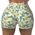 thumbnail image 1 of Naloa Lilies Flowers Biker Shorts for Women Seamless Scrunch Short Women’s Yoga Shorts for Gym Running Sport Shorts - Small, 1 of 9